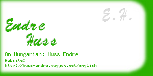 endre huss business card